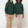 Iqoniq Yoho recycled cotton relaxed hoodie - Forest Green