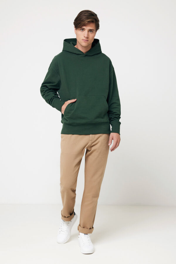 Iqoniq Yoho recycled cotton relaxed hoodie - Forest Green