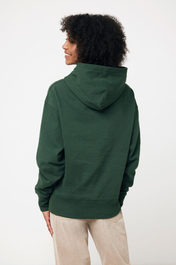 Iqoniq Yoho recycled cotton relaxed hoodie - Forest Green