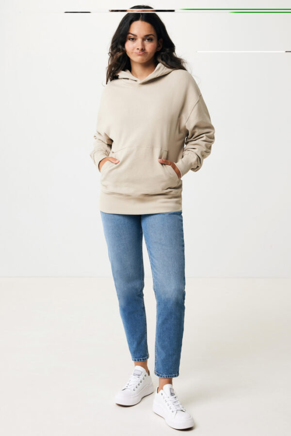 Iqoniq Yoho recycled cotton relaxed hoodie - Desert