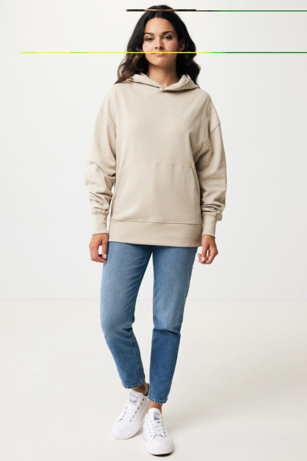 Iqoniq Yoho recycled cotton relaxed hoodie - Desert