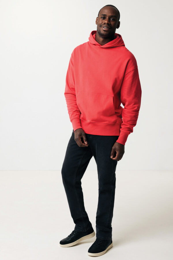 Iqoniq Yoho recycled cotton relaxed hoodie - Luscious Red