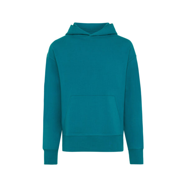 Iqoniq Yoho recycled cotton relaxed hoodie - Verdigris