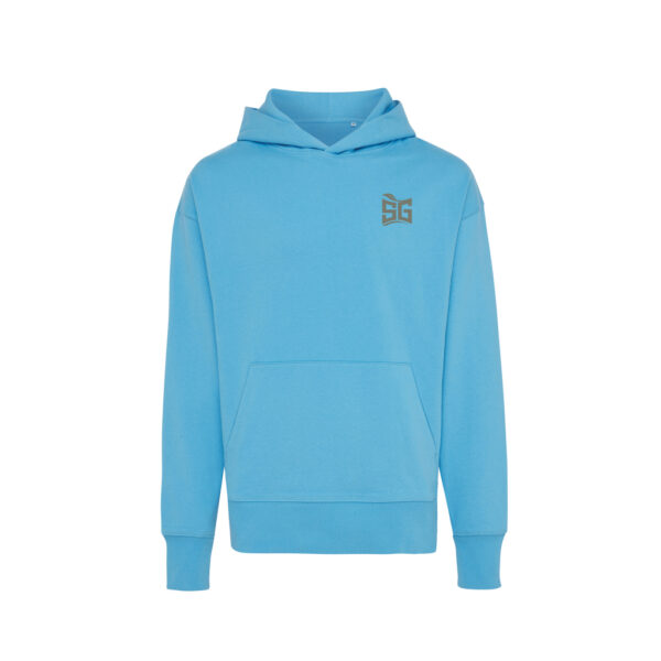 Iqoniq Yoho recycled cotton relaxed hoodie - Tranquil Blue