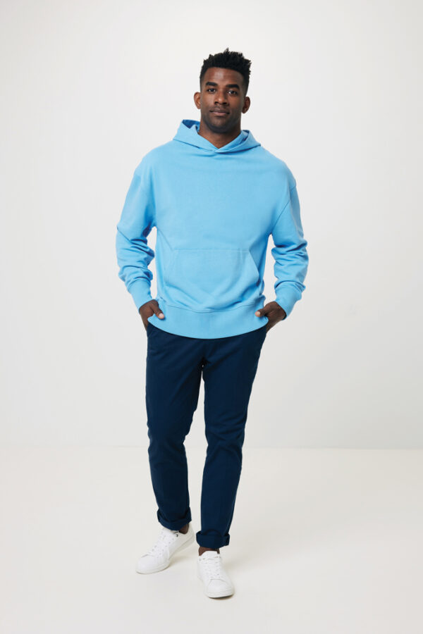 Iqoniq Yoho recycled cotton relaxed hoodie - Tranquil Blue