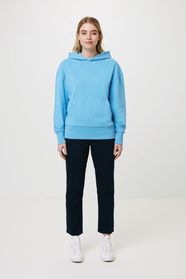 Iqoniq Yoho recycled cotton relaxed hoodie - Tranquil Blue