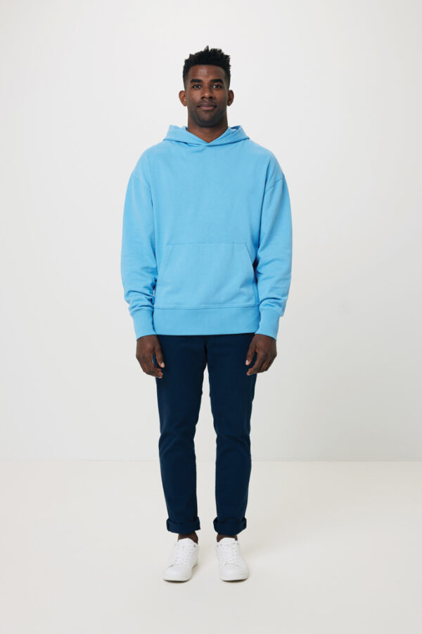 Iqoniq Yoho recycled cotton relaxed hoodie - Tranquil Blue