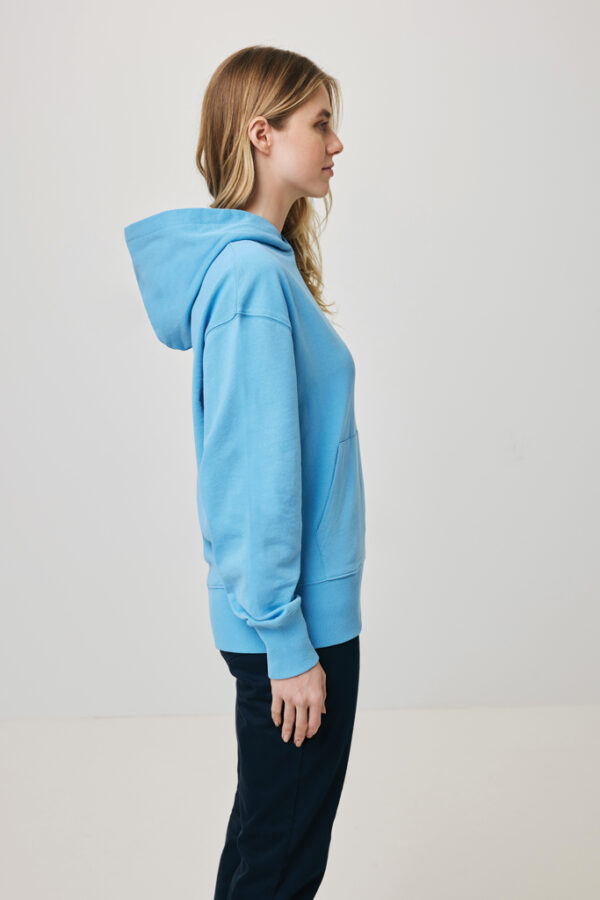 Iqoniq Yoho recycled cotton relaxed hoodie - Tranquil Blue