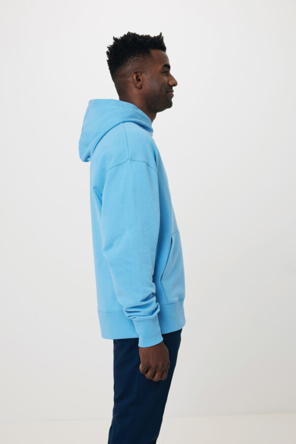 Iqoniq Yoho recycled cotton relaxed hoodie - Tranquil Blue