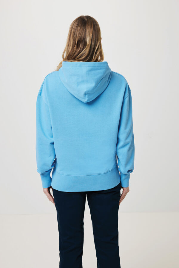 Iqoniq Yoho recycled cotton relaxed hoodie - Tranquil Blue