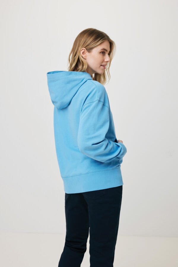 Iqoniq Yoho recycled cotton relaxed hoodie - Tranquil Blue