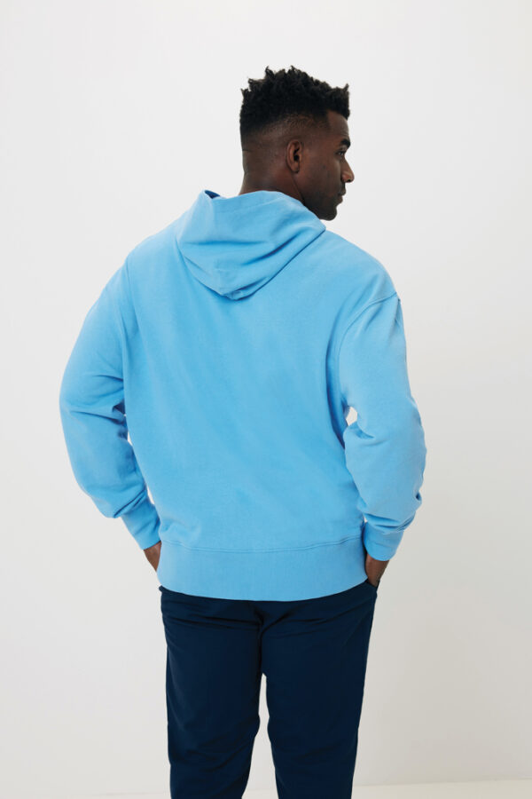 Iqoniq Yoho recycled cotton relaxed hoodie - Tranquil Blue