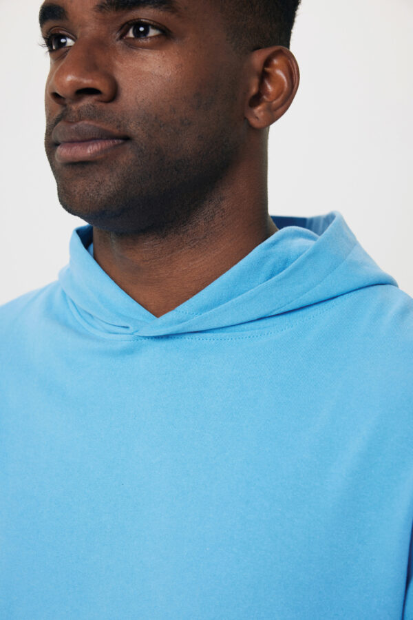 Iqoniq Yoho recycled cotton relaxed hoodie - Tranquil Blue