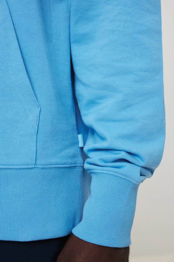 Iqoniq Yoho recycled cotton relaxed hoodie - Tranquil Blue