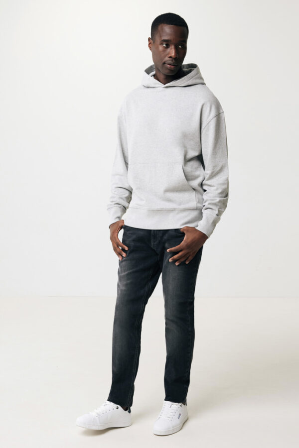 Iqoniq Yoho recycled cotton relaxed hoodie - Heather Grey