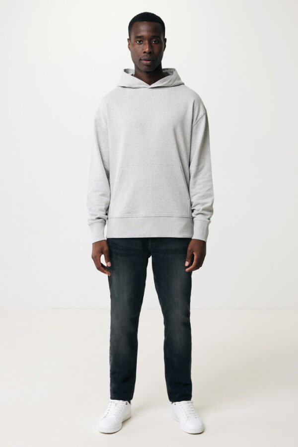 Iqoniq Yoho recycled cotton relaxed hoodie - Heather Grey