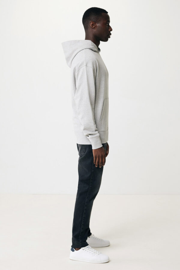 Iqoniq Yoho recycled cotton relaxed hoodie - Heather Grey