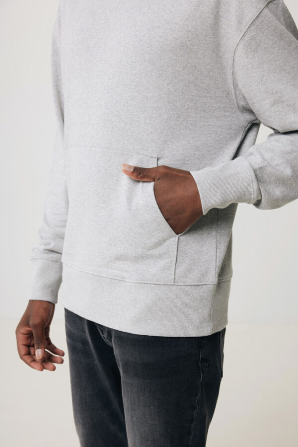 Iqoniq Yoho recycled cotton relaxed hoodie - Heather Grey