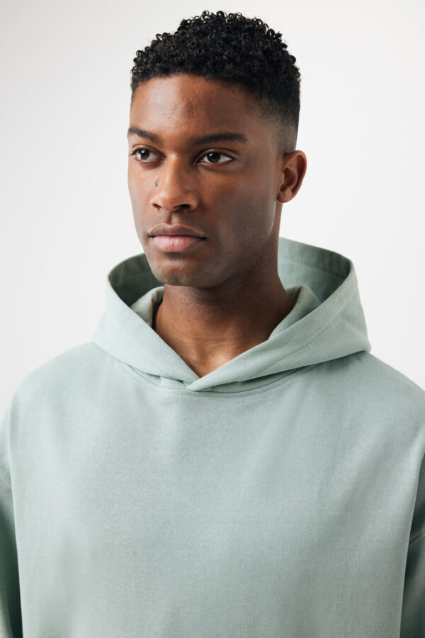 Iqoniq Yoho recycled cotton relaxed hoodie - Iceberg Green