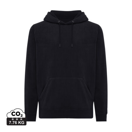 Iqoniq Trivor recycled polyester microfleece hoodie - Black