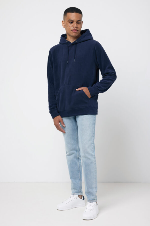 Iqoniq Trivor recycled polyester microfleece hoodie - Navy