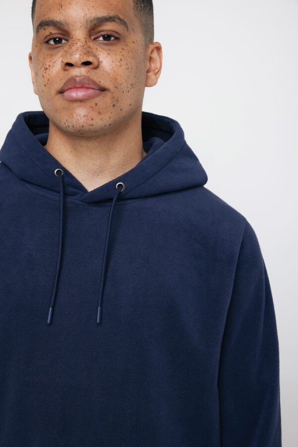 Iqoniq Trivor recycled polyester microfleece hoodie - Navy