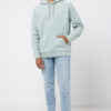 Iqoniq Trivor recycled polyester microfleece hoodie - Iceberg Green