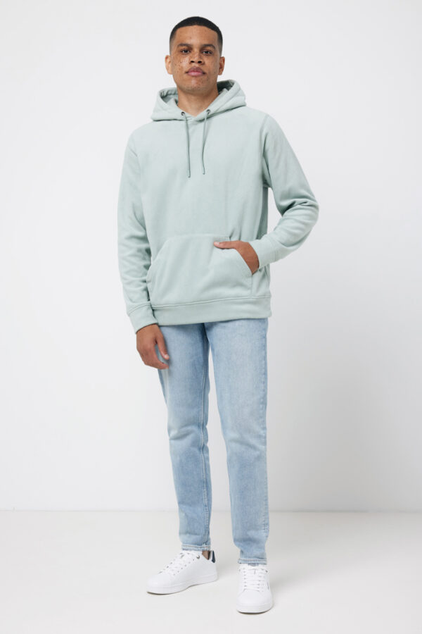 Iqoniq Trivor recycled polyester microfleece hoodie - Iceberg Green