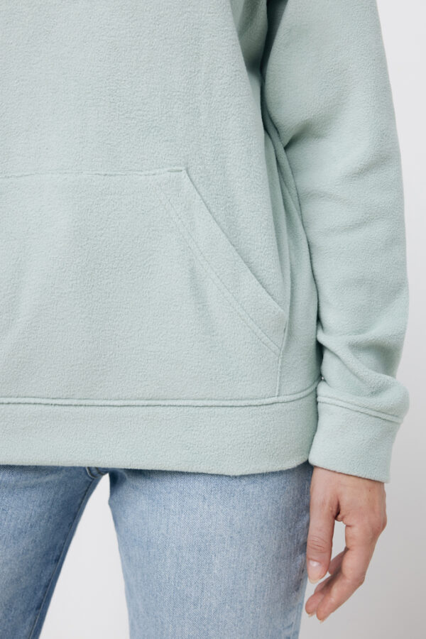 Iqoniq Trivor recycled polyester microfleece hoodie - Iceberg Green