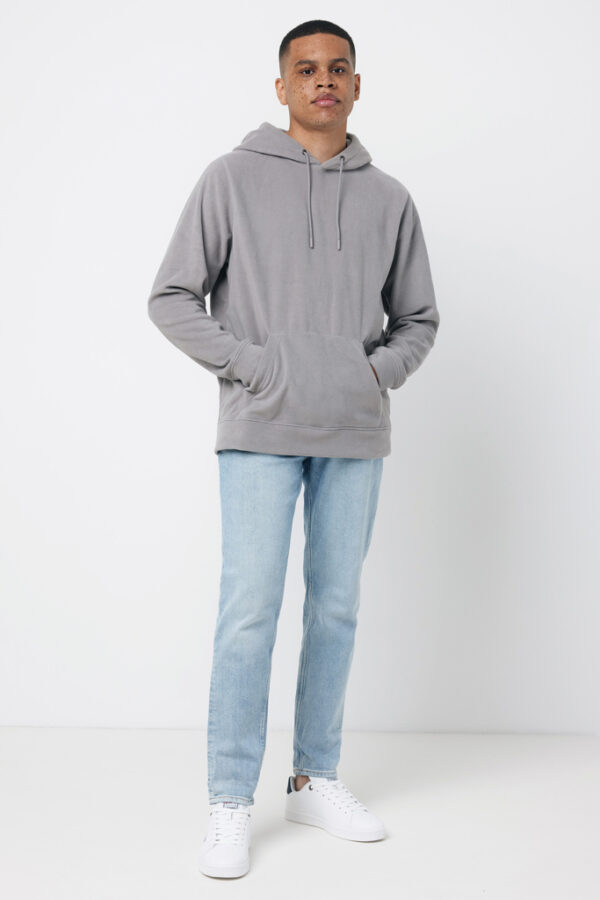 Iqoniq Trivor recycled polyester microfleece hoodie - Storm Grey