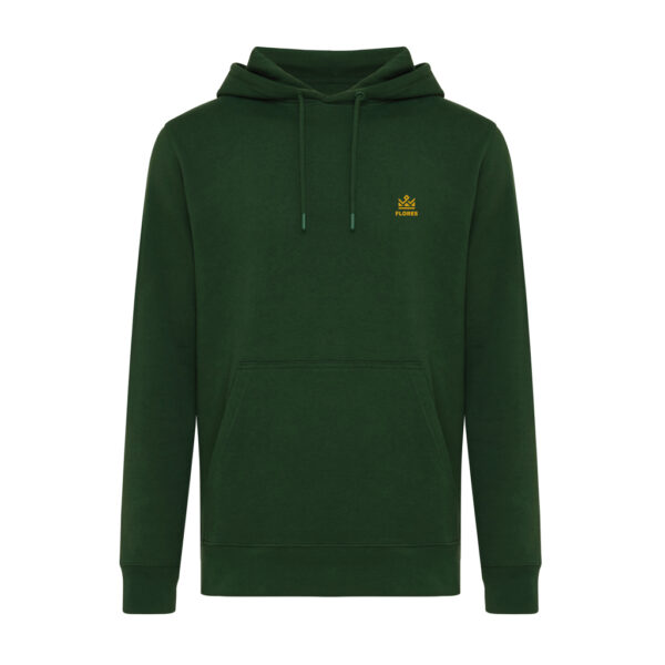 Iqoniq Rila lightweight recycled cotton hoodie - Forest Green