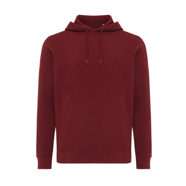 Iqoniq Rila lightweight recycled cotton hoodie - Burgundy