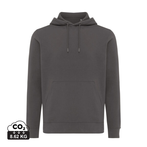 Iqoniq Rila lightweight recycled cotton hoodie - Anthracite