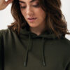 Iqoniq Rila lightweight recycled cotton hoodie - Khaki