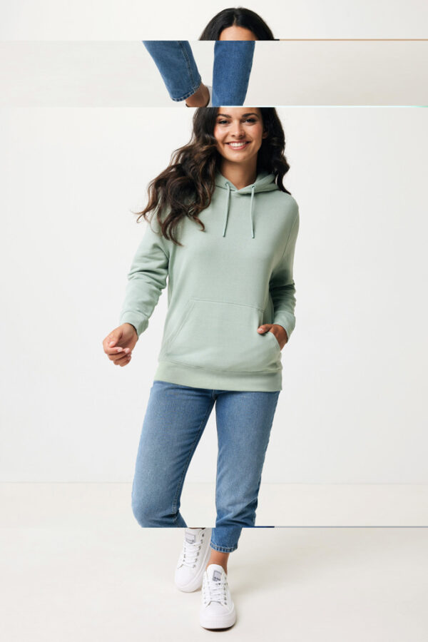 Iqoniq Rila lightweight recycled cotton hoodie - Iceberg Green