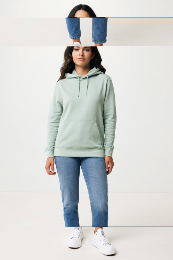 Iqoniq Rila lightweight recycled cotton hoodie - Iceberg Green