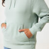 Iqoniq Rila lightweight recycled cotton hoodie - Iceberg Green