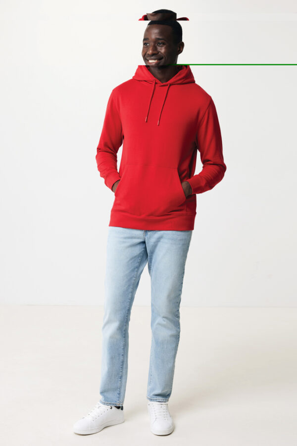 Iqoniq Rila lightweight recycled cotton hoodie - Red