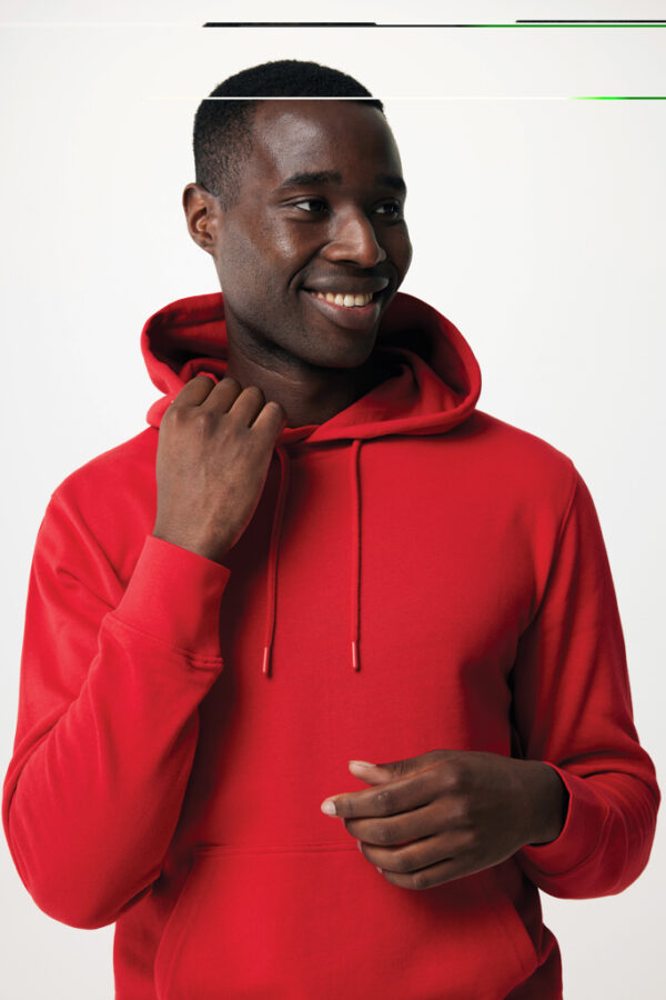 Iqoniq Rila lightweight recycled cotton hoodie - Red