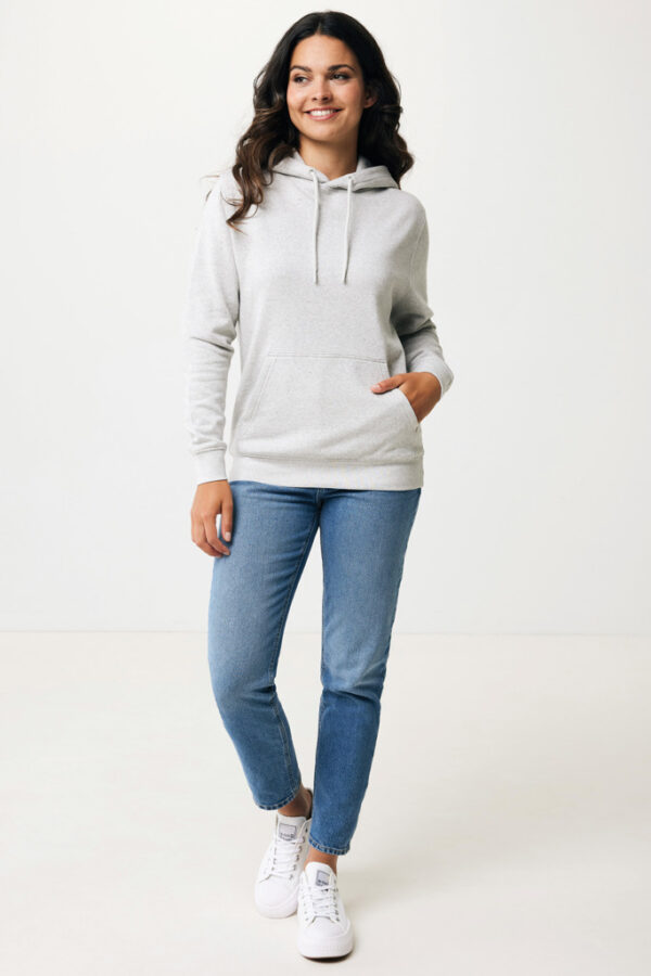 Iqoniq Rila lightweight recycled cotton hoodie - Light Heather Grey