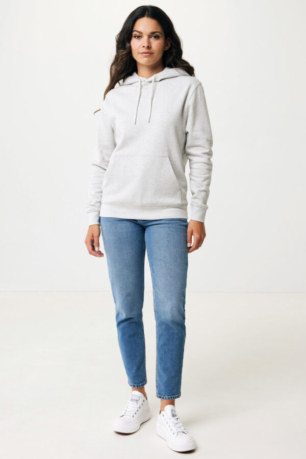 Iqoniq Rila lightweight recycled cotton hoodie - Light Heather Grey