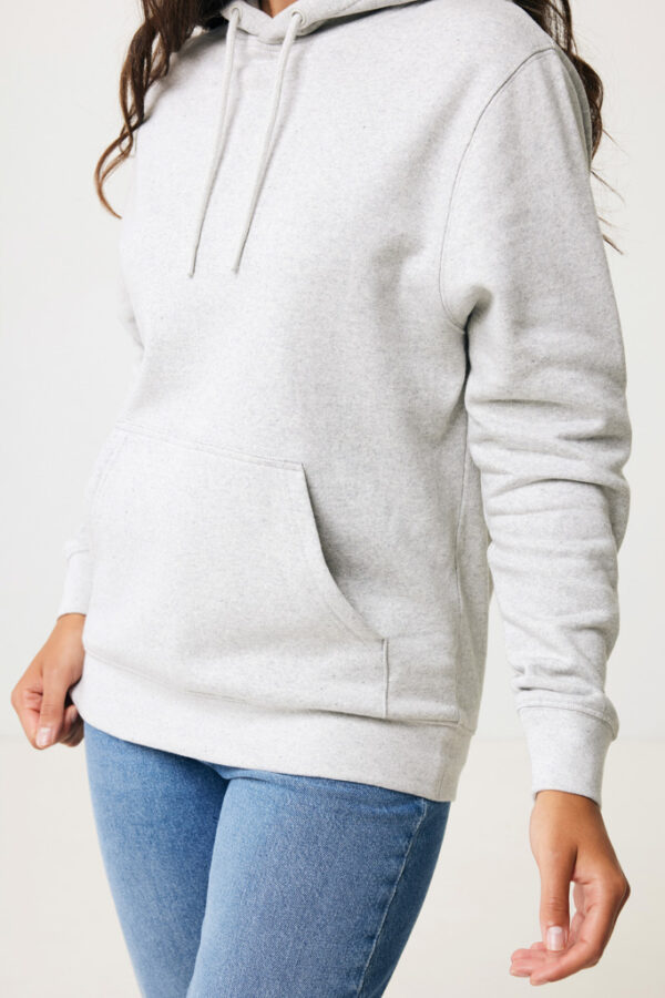 Iqoniq Rila lightweight recycled cotton hoodie - Light Heather Grey