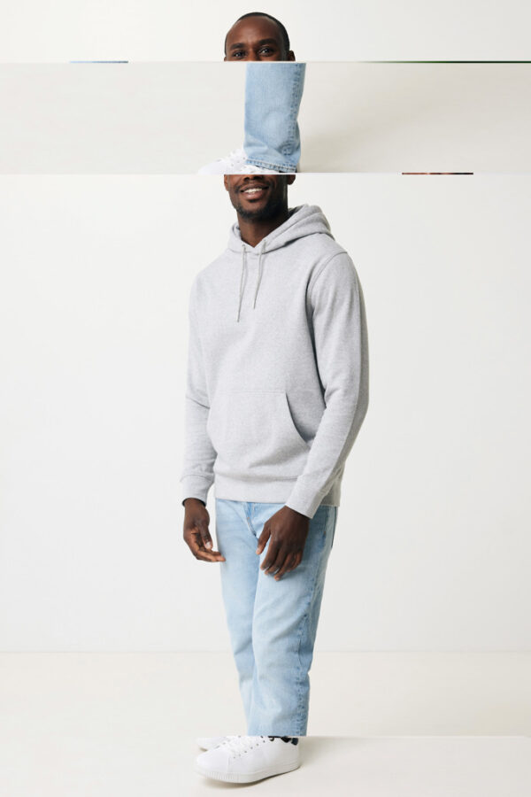 Iqoniq Rila lightweight recycled cotton hoodie - Light Heather Grey