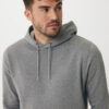 Iqoniq Rila lightweight recycled cotton hoodie - Light Heather Anthracite