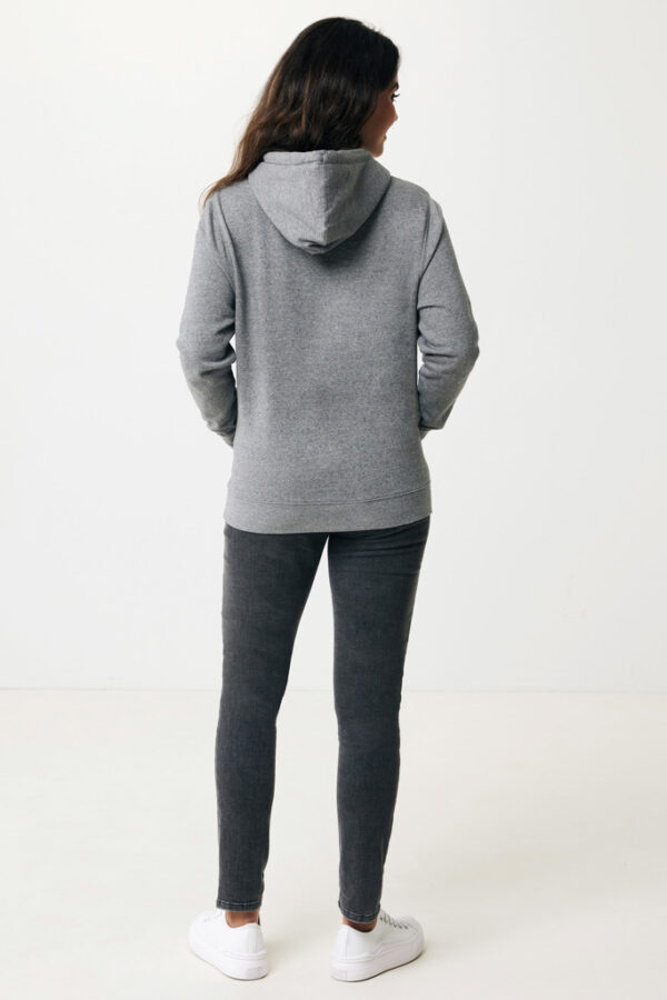 Iqoniq Rila lightweight recycled cotton hoodie - Light Heather Anthracite