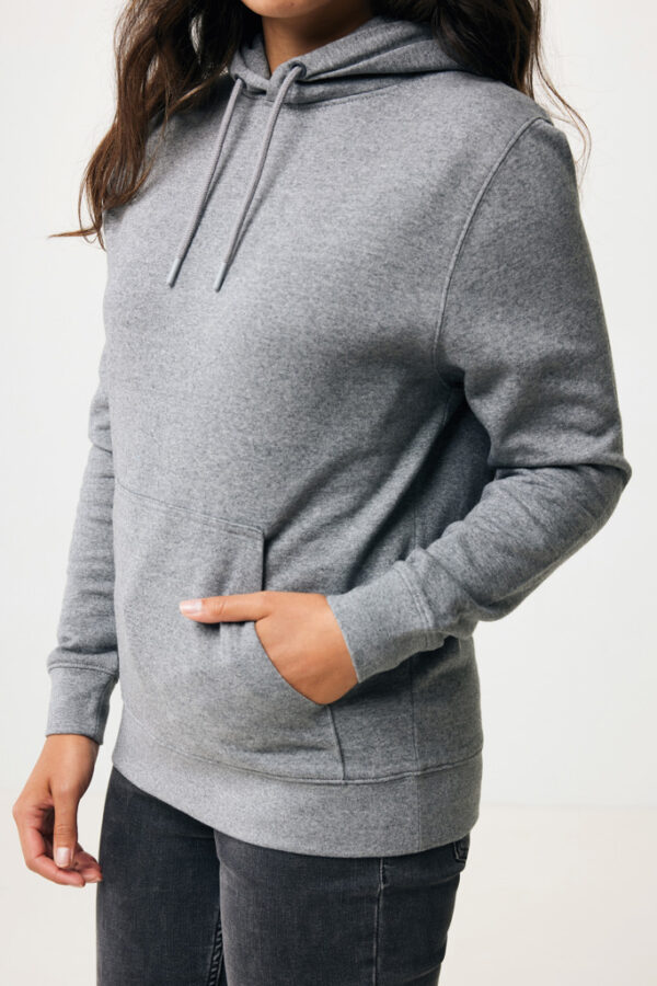 Iqoniq Rila lightweight recycled cotton hoodie - Light Heather Anthracite