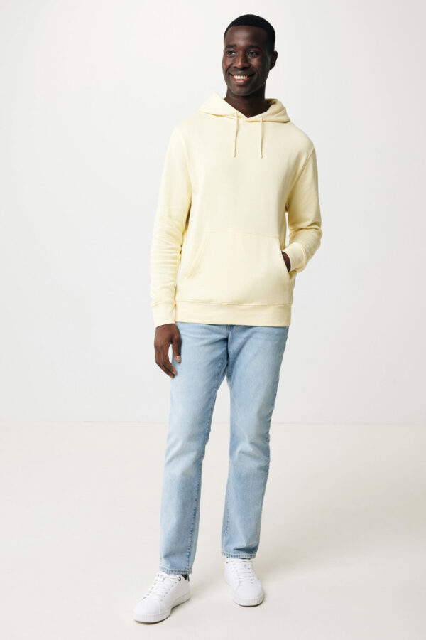 Iqoniq Rila lightweight recycled cotton hoodie - Cream Yellow