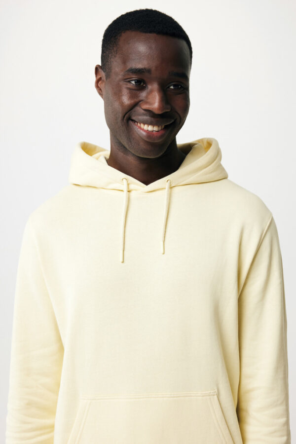 Iqoniq Rila lightweight recycled cotton hoodie - Cream Yellow