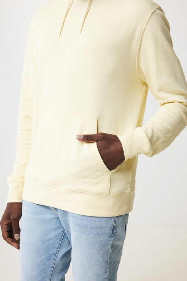 Iqoniq Rila lightweight recycled cotton hoodie - Cream Yellow