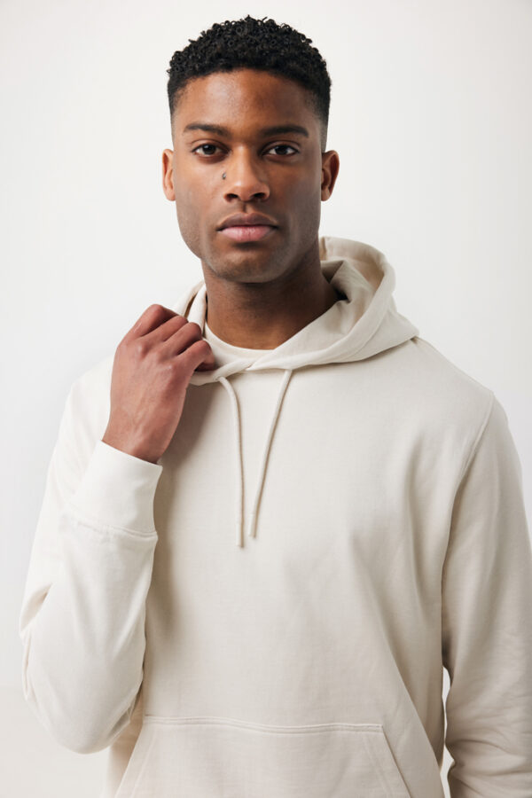 Iqoniq Rila lightweight recycled cotton hoodie - Ivory White